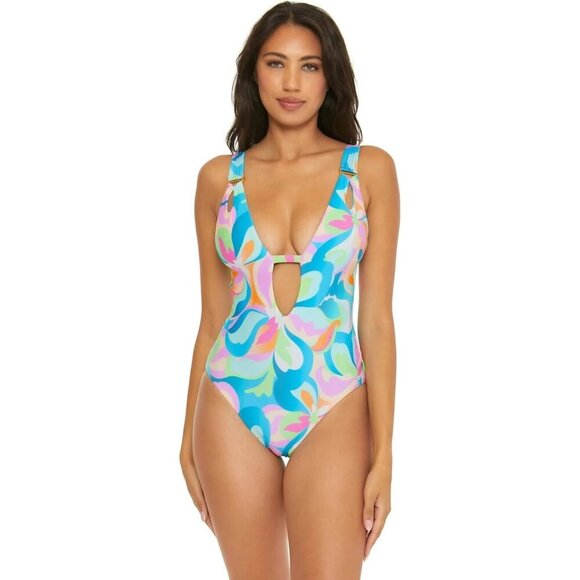 Becca by Rebecca Virtue One-piece Swimsuit Women's All That Glitter Size Small - Picture 1 of 9